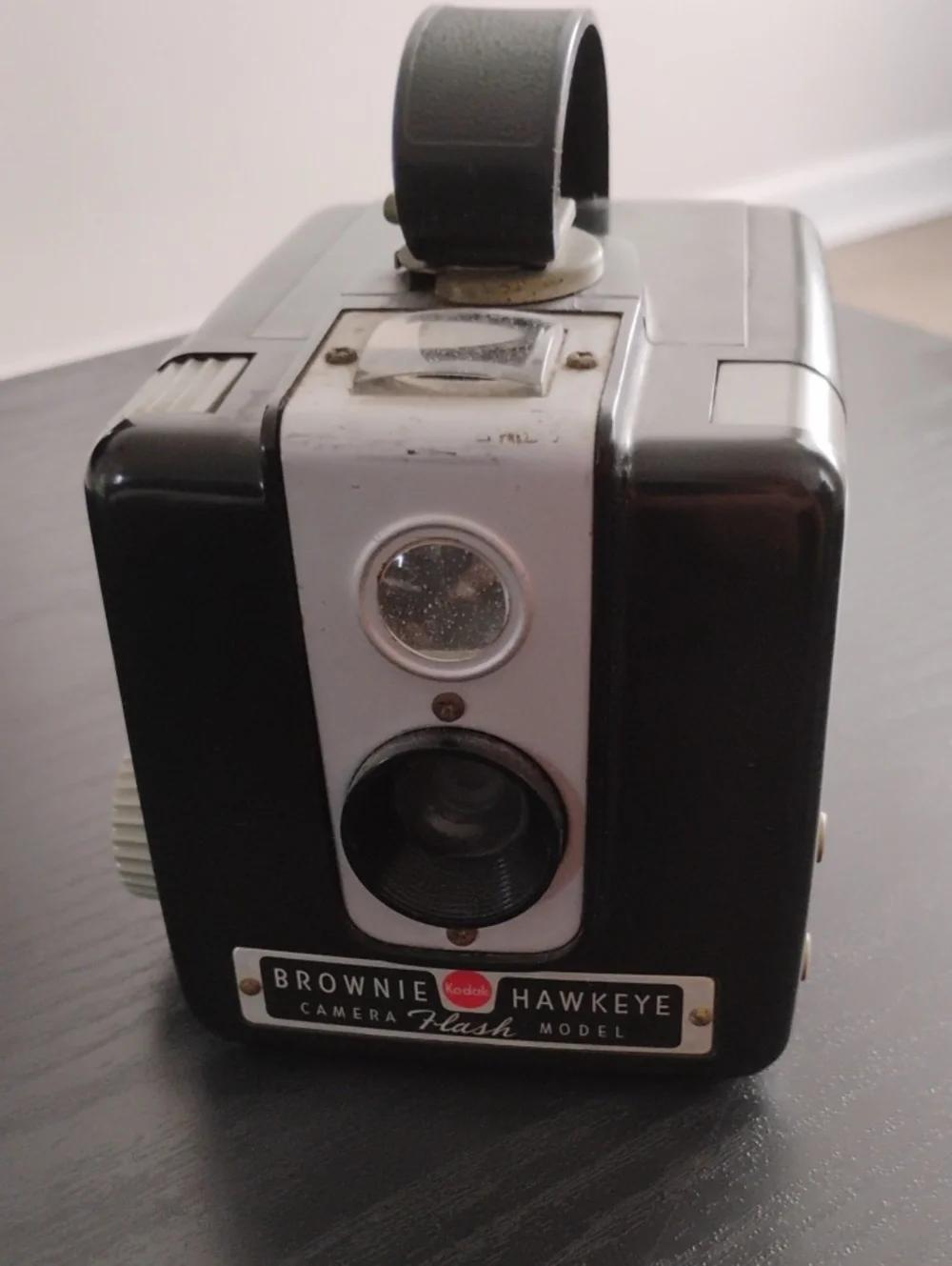 Kodak Brownie Hawkeye Flash Model Camera - Black and White